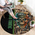 Personalized Fish Reaper Skull Round Carpet Camouflage Background and Fishing Rod Graphic Design - Wonder Print Shop