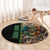 Personalized Fish Reaper Skull Round Carpet Camouflage Background and Fishing Rod Graphic Design - Wonder Print Shop