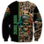 Personalized Fish Reaper Skull Sweatshirt Camouflage Background and Fishing Rod Graphic Design - Wonder Print Shop