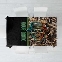 Personalized Fish Reaper Skull Tablecloth Camouflage Background and Fishing Rod Graphic Design - Wonder Print Shop