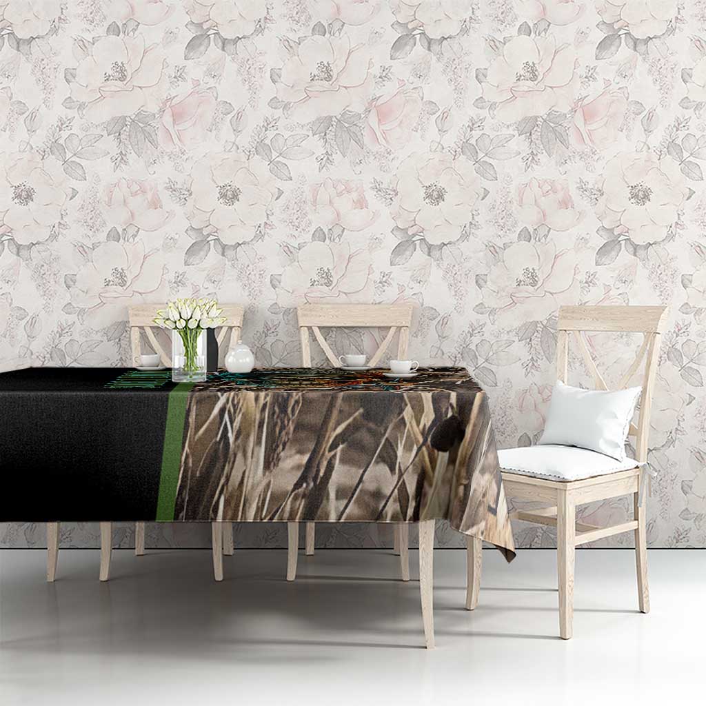 Personalized Fish Reaper Skull Tablecloth Camouflage Background and Fishing Rod Graphic Design - Wonder Print Shop