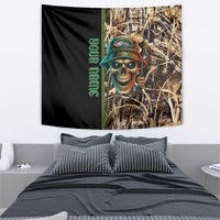 Personalized Fish Reaper Skull Tapestry Camouflage Background and Fishing Rod Graphic Design - Wonder Print Shop