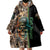 Personalized Fish Reaper Skull Wearable Blanket Hoodie Camouflage Background and Fishing Rod Graphic Design - Wonder Print Shop