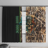 Personalized Fish Reaper Skull Window Curtain Camouflage Background and Fishing Rod Graphic Design - Wonder Print Shop
