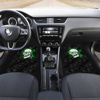 Personalized Skull Bowling Car Mats Green Flame Skull - Wonder Print Shop