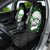 Personalized Skull Bowling Car Seat Cover Green Flame Skull - Wonder Print Shop