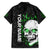 Personalized Skull Bowling Family Matching Puletasi and Hawaiian Shirt Green Flame Skull - Wonder Print Shop