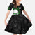 Personalized Skull Bowling Family Matching Short Sleeve Bodycon Dress and Hawaiian Shirt Green Flame Skull - Wonder Print Shop