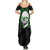 Personalized Skull Bowling Family Matching Summer Maxi Dress and Hawaiian Shirt Green Flame Skull - Wonder Print Shop