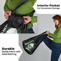 Personalized Skull Bowling Grocery Bag Green Flame Skull - Wonder Print Shop