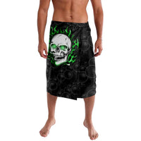 Personalized Skull Bowling Lavalava Green Flame Skull - Wonder Print Shop
