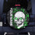 Personalized Skull Bowling Spare Tire Cover Green Flame Skull - Wonder Print Shop