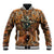 Custom Deer Hunting Baseball Jacket Big Game Camo Forest Design and Skeleton Archer - Wonder Print Shop