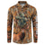 Custom Deer Hunting Button Sweatshirt Big Game Camo Forest Design and Skeleton Archer - Wonder Print Shop