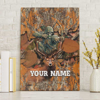 Custom Deer Hunting Canvas Wall Art Big Game Camo Forest Design and Skeleton Archer - Wonder Print Shop