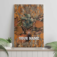 Custom Deer Hunting Canvas Wall Art Big Game Camo Forest Design and Skeleton Archer - Wonder Print Shop