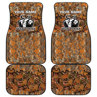 Custom Deer Hunting Car Mats Big Game Camo Forest Design and Skeleton Archer - Wonder Print Shop