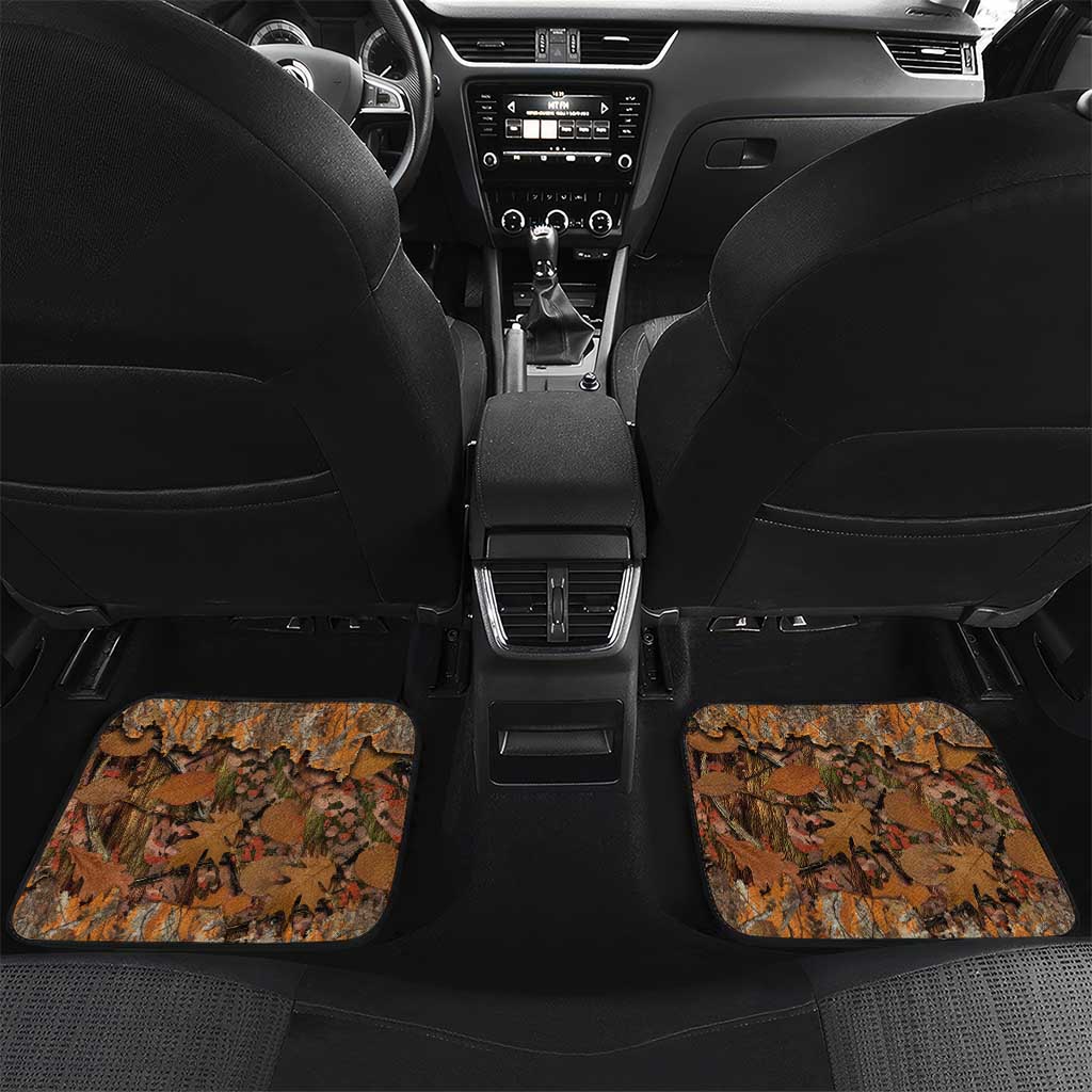 Custom Deer Hunting Car Mats Big Game Camo Forest Design and Skeleton Archer - Wonder Print Shop