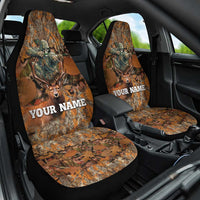Custom Deer Hunting Car Seat Cover Big Game Camo Forest Design and Skeleton Archer - Wonder Print Shop