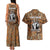 Custom Deer Hunting Couples Matching Tank Maxi Dress and Hawaiian Shirt Big Game Camo Forest Design and Skeleton Archer - Wonder Print Shop