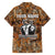Custom Deer Hunting Family Matching Long Sleeve Bodycon Dress and Hawaiian Shirt Big Game Camo Forest Design and Skeleton Archer - Wonder Print Shop
