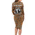 Custom Deer Hunting Family Matching Long Sleeve Bodycon Dress and Hawaiian Shirt Big Game Camo Forest Design and Skeleton Archer - Wonder Print Shop