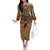 Custom Deer Hunting Family Matching Off The Shoulder Long Sleeve Dress and Hawaiian Shirt Big Game Camo Forest Design and Skeleton Archer - Wonder Print Shop