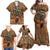 Custom Deer Hunting Family Matching Off Shoulder Maxi Dress and Hawaiian Shirt Big Game Camo Forest Design and Skeleton Archer - Wonder Print Shop