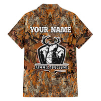 Custom Deer Hunting Family Matching Off Shoulder Maxi Dress and Hawaiian Shirt Big Game Camo Forest Design and Skeleton Archer - Wonder Print Shop