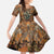 Custom Deer Hunting Family Matching Short Sleeve Bodycon Dress and Hawaiian Shirt Big Game Camo Forest Design and Skeleton Archer - Wonder Print Shop