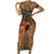 Custom Deer Hunting Family Matching Short Sleeve Bodycon Dress and Hawaiian Shirt Big Game Camo Forest Design and Skeleton Archer - Wonder Print Shop