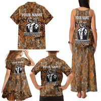 Custom Deer Hunting Family Matching Tank Maxi Dress and Hawaiian Shirt Big Game Camo Forest Design and Skeleton Archer - Wonder Print Shop