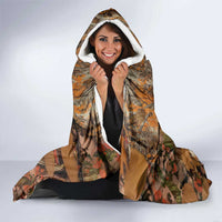 Custom Deer Hunting Hooded Blanket Big Game Camo Forest Design and Skeleton Archer - Wonder Print Shop