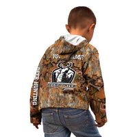 Custom Deer Hunting Kid Hoodie Big Game Camo Forest Design and Skeleton Archer - Wonder Print Shop