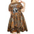 Custom Deer Hunting Kid Short Sleeve Dress Big Game Camo Forest Design and Skeleton Archer - Wonder Print Shop
