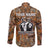 Custom Deer Hunting Long Sleeve Button Shirt Big Game Camo Forest Design and Skeleton Archer - Wonder Print Shop