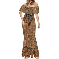 Custom Deer Hunting Mermaid Dress Big Game Camo Forest Design and Skeleton Archer - Wonder Print Shop