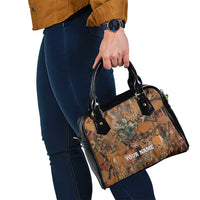 Custom Deer Hunting Shoulder Handbag Big Game Camo Forest Design and Skeleton Archer - Wonder Print Shop