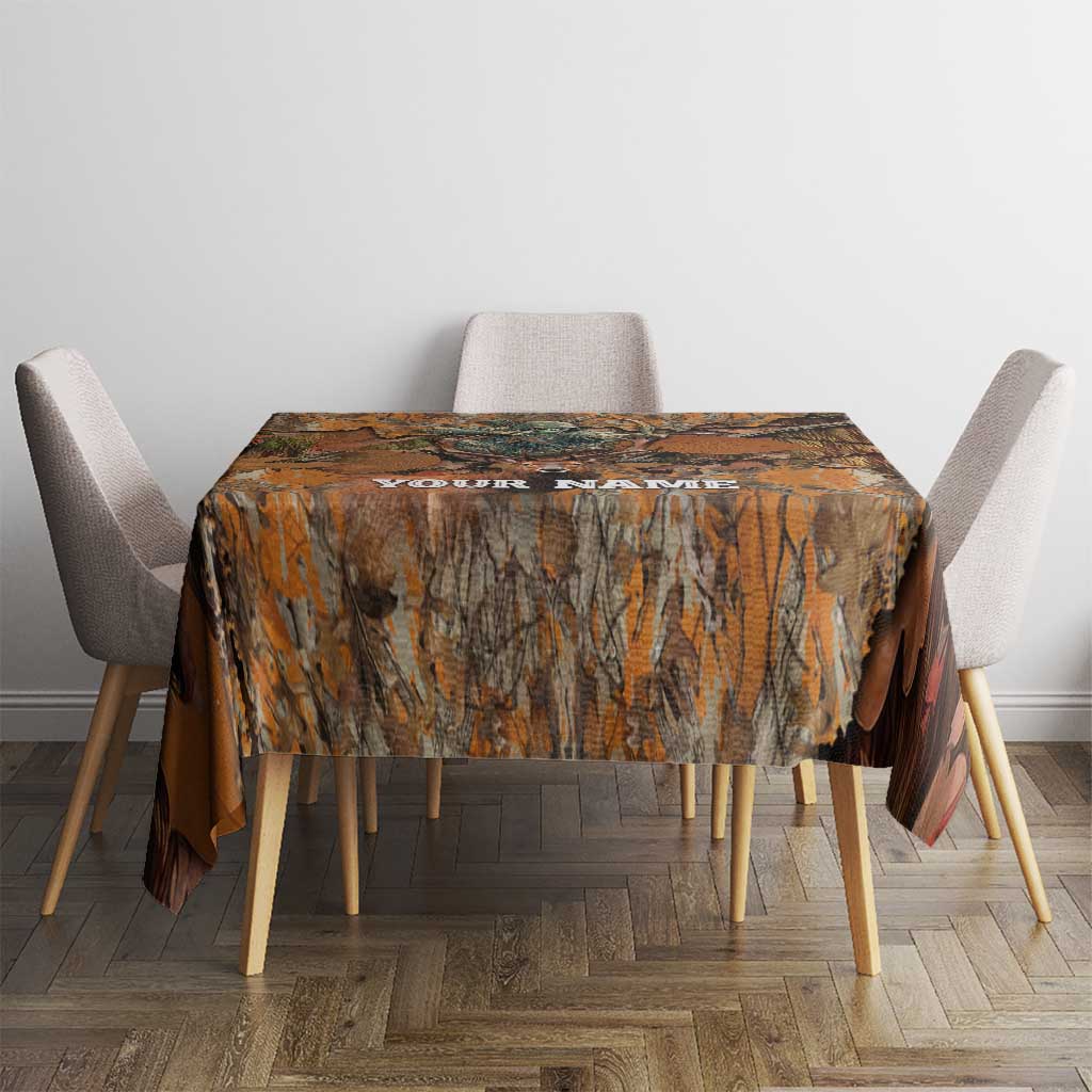 Custom Deer Hunting Tablecloth Big Game Camo Forest Design and Skeleton Archer - Wonder Print Shop