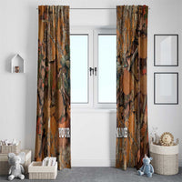 Custom Deer Hunting Window Curtain Big Game Camo Forest Design and Skeleton Archer - Wonder Print Shop