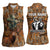 Custom Deer Hunting Women Sleeveless Polo Shirt Big Game Camo Forest Design and Skeleton Archer - Wonder Print Shop