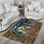Personalized Walleye Splash Area Rug Camo Reeds and Night Forest Fishing Theme - Wonder Print Shop