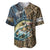 Personalized Walleye Splash Baseball Jersey Camo Reeds and Night Forest Fishing Theme - Wonder Print Shop