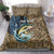 Personalized Walleye Splash Bedding Set Camo Reeds and Night Forest Fishing Theme - Wonder Print Shop