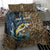 Personalized Walleye Splash Bedding Set Camo Reeds and Night Forest Fishing Theme - Wonder Print Shop