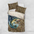 Personalized Walleye Splash Bedding Set Camo Reeds and Night Forest Fishing Theme - Wonder Print Shop