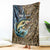 Personalized Walleye Splash Blanket Camo Reeds and Night Forest Fishing Theme - Wonder Print Shop