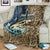 Personalized Walleye Splash Blanket Camo Reeds and Night Forest Fishing Theme - Wonder Print Shop