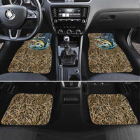 Personalized Walleye Splash Car Mats Camo Reeds and Night Forest Fishing Theme TS04
