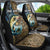 Personalized Walleye Splash Car Seat Cover Camo Reeds and Night Forest Fishing Theme - Wonder Print Shop